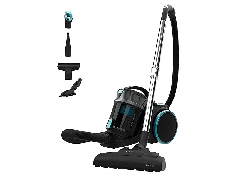Aspirador sin bolsa - Cecotec Conga Rockstar Multicyclonic XL Animal Plus, Ciclónico, 800 W, 20 kPa, 4 L, Compacto, Mascotas, Muebles, Black