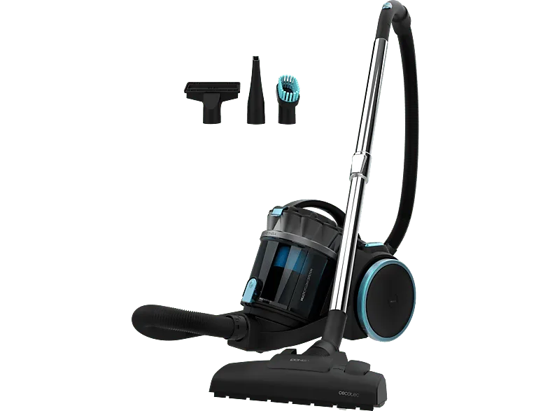 Aspirador sin bolsa - Cecotec Conga Rockstar Multicyclonic XL, 800W, 4L, 20 kPa, Radio acción 9m, Negro