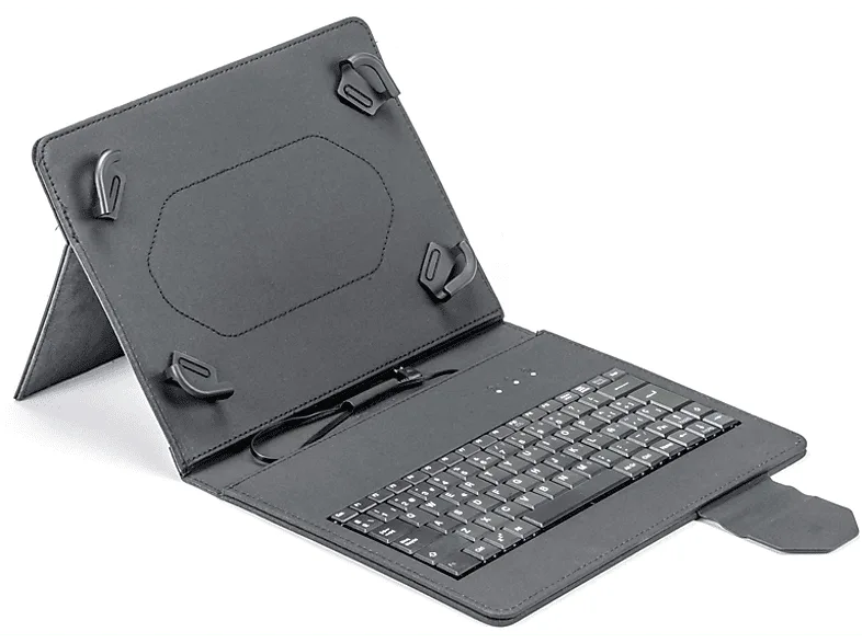 Funda con teclado - Maillon Technologique LMTKEYUSBBLACK, Para tablet de 9.7 "-10.2 ", Tipo libro, USB-C