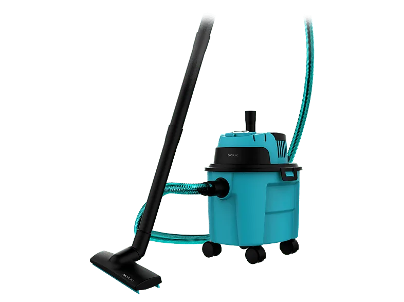 Aspirador sin bolsa - Cecotec Conga Rockstar Wet & Dry Compact Garden, 1000W, 10L, Compacto, 4 ruedas, Cepillo para el suelo, Función de soplado, Azul