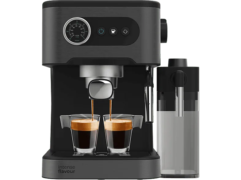 Cafetera express - Cecotec Power Espresso 20 Pro Latte, bares, 2 tazas, 1.5l, Vaporizador orientable, Calientatazas