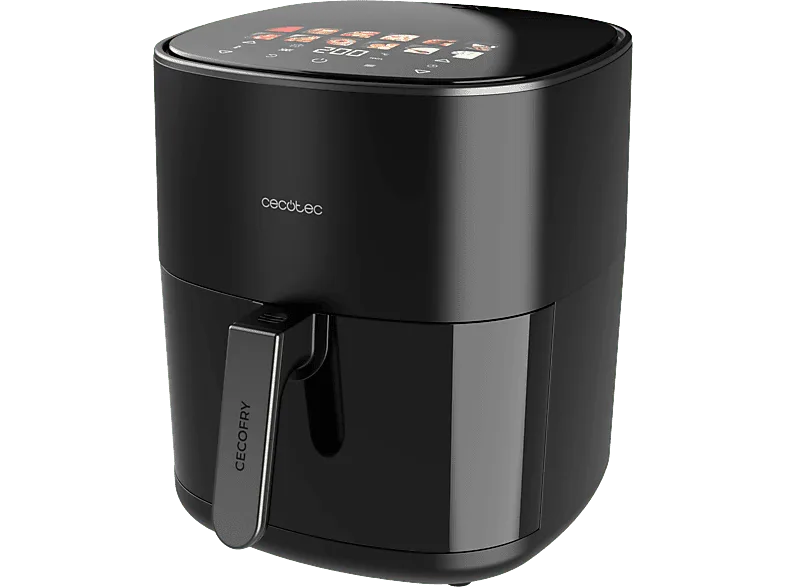 Freidora de aire - Cecotec Cecofry&Grill Duoheat 6500, 3 en 1, 6.5 l, Black