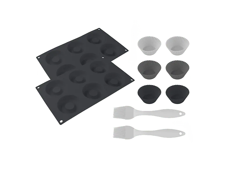 Accesorio freidora - Cecotec Cecofry SweetBake XL Pack Accessories, Silicona, Negro