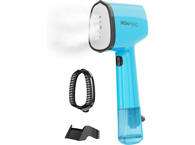 Cepillo de vapor y plancha - Cecotec IronHero V-1500 Essential Red, 1500 W, Vapor continuo 25g/min, Cepillo, Aluminio con revestimiento cerámico, Azul