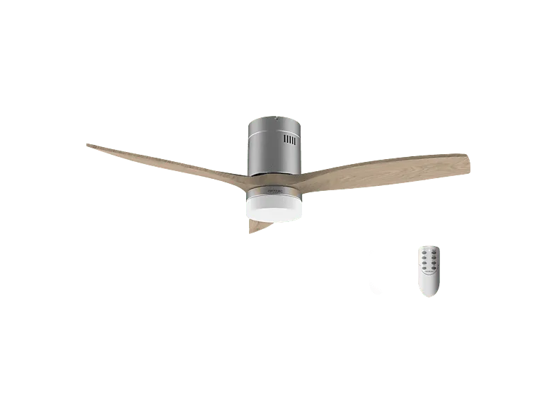 Ventilador de techo - Cecotec EnergySilence Aero 5600 Classic Acero, Motor DC 40 W, Luz LED 18 6 Velocidades, Mando, 3 aspas, Plateado (imagen 1 de 3)