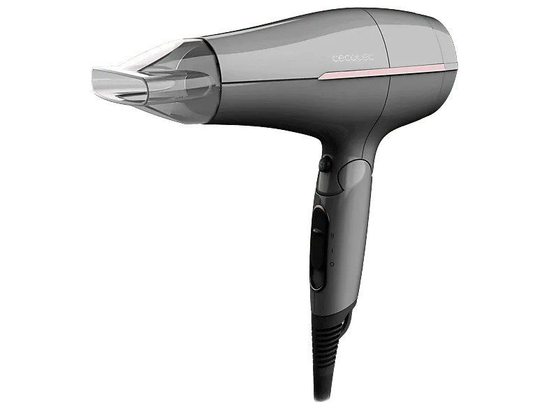 Secador - Cecotec IoniCare Power&Go Heaven Grey, 2000 W, Difusores, Gris (imagen 1 de 3)