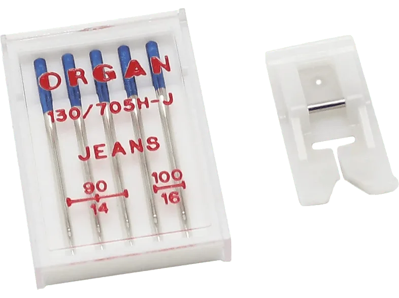 Recambio agujas - ALFA A607100000, Set vaqueros, Kit acero inoxidable, Gris