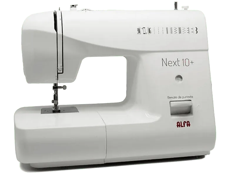 Máquina de coser - Alfa NEXT 10+, 12 puntadas, Luz Led, Blanco