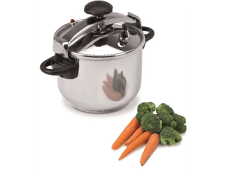 Olla a presión - Jata Hogar OPC8, 24 cm, 8 litros, Acero inoxidable