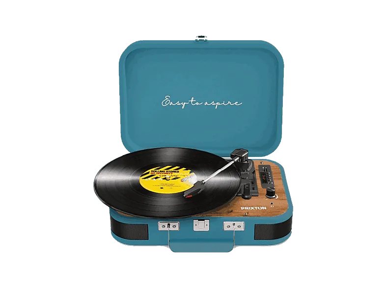 Tocadiscos - Prixton VC600, 33.3/45/78 rpm, USB, Bluetooth, Azul