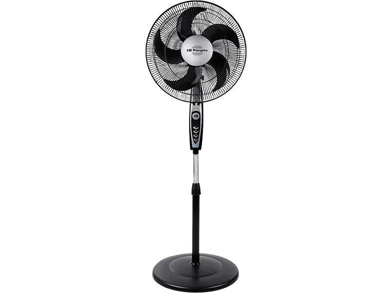 Ventilador de pie - Orbegozo SF0149, 40 cm, 5 aspas, 3 niveles, Oscilante, Negro
