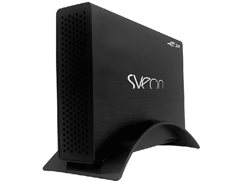 Caja disco duro - Sveon STG310, Externa, Conexión universal USB 3.0, Para 3,5", Aluminio, Negro