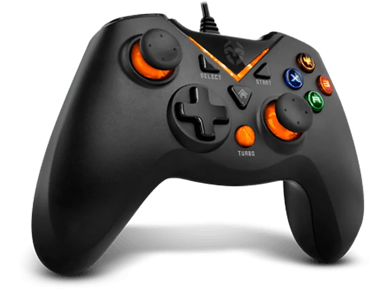 Mando - Krom Key, Para PS3 y PC, 12 botones, USB, Negro
