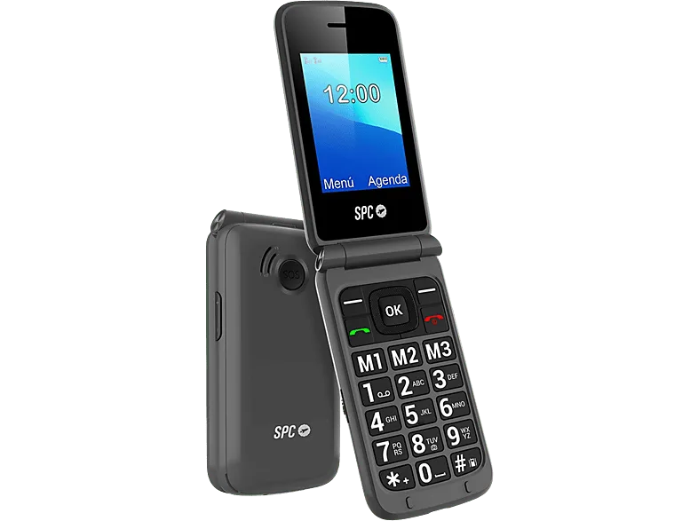 Móvil - SPC Telecom Stella 2, Negro, 2.4" QVGA, Dual SIM, 500 contactos, 800 mAh, Radio FM, Bluetooth, VGA