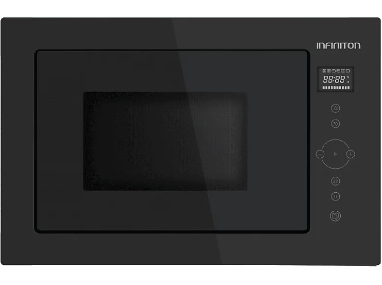 Microondas integrable - Infiniton IMW-GBK25, 900W, 25 l, Encastrable, Negro