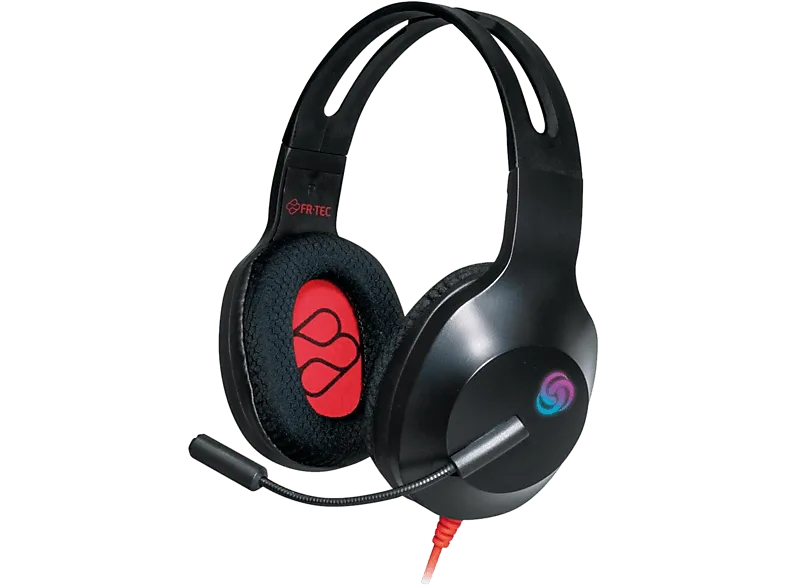 Auriculares gaming - FR-TEC Typhoon, con Luz LED RGB, Para PS5, PS4, Xbox Series X/S, Nintendo Switch, One, PC y Mac, Negro