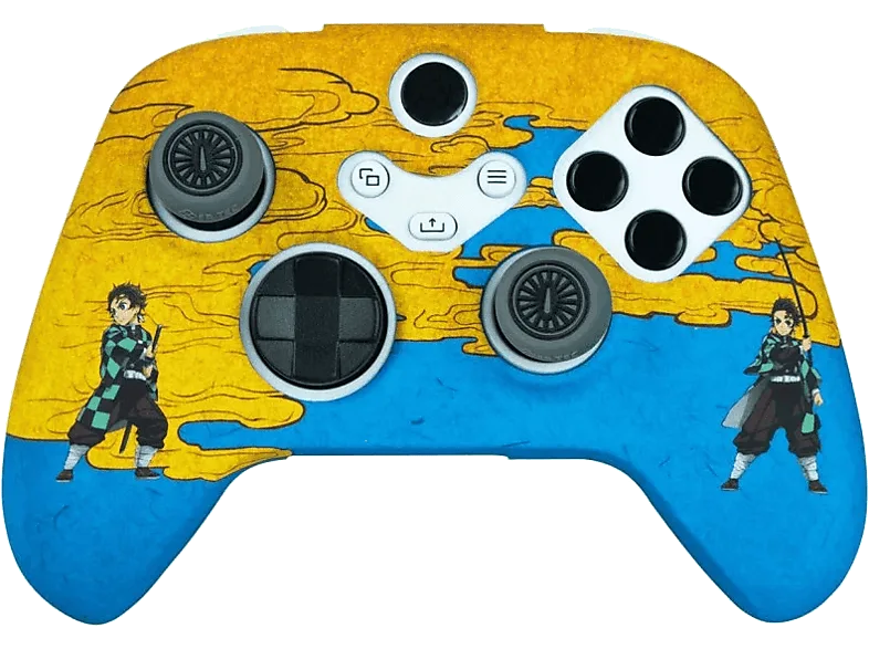 Funda + grips - FR-TEC Demon Slayer Combo Pack Tanjiro, Para mando Xbox Series X/S, Antideslizante, Multicolor