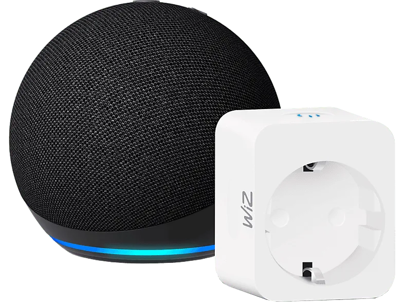 Altavoz inteligente - Amazon Echo Dot (5. Gen 2022) + Plug Wiz, Controlador de Hogar, Negro