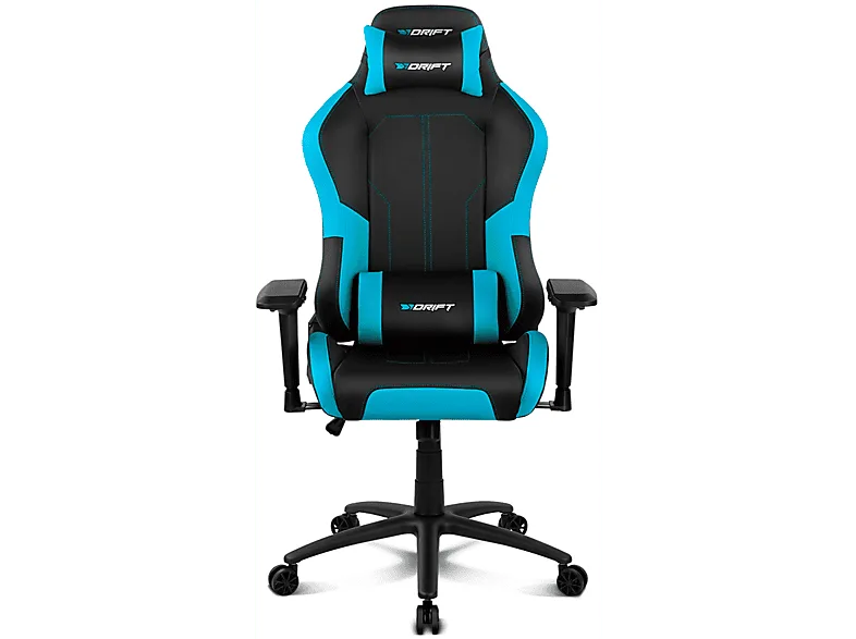 Silla gaming - Drift DR250, Reposabrazos 4D, Cojín cervical y lumbar, Reclinable, Giratorio, Azul