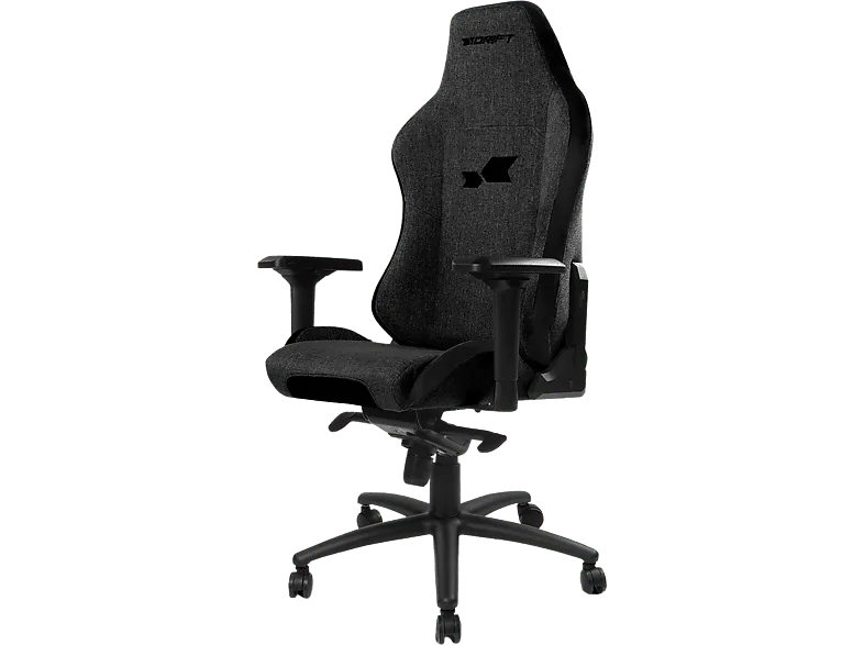 Silla gaming - Drift DR275, Acolchado extra y ajustable (4D), Tela, 150kg, Giratorio, Negro