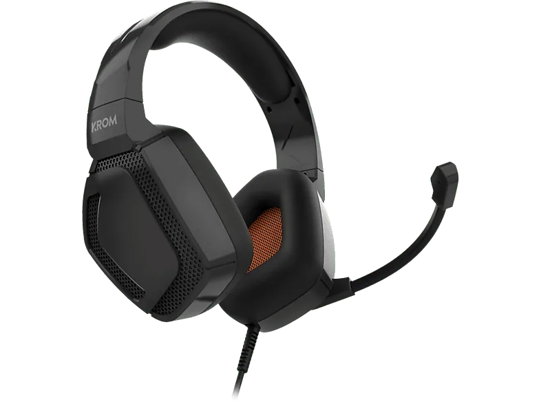 Auriculares gaming - Krom Kopa Pro, Diadema, 50 mm, Micrófono flexible, Compatible con PlayStation, Negro
