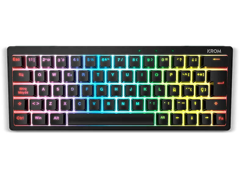 Teclado gaming - Krom Kreator, USB, Teclas iluminadas, Mecánico, Negro (imagen 1 de 3)