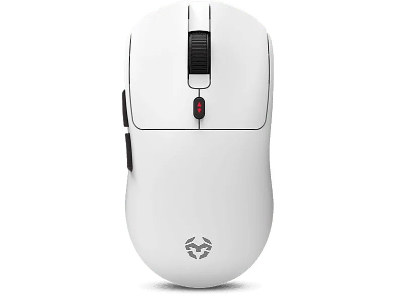 Ratón gaming - Krom Klever, Inalámbrico, 10.000 ppp, 6 botones, Sensor óptico Pixart PMW3325 de gran precisión, Blanco – Blanco
