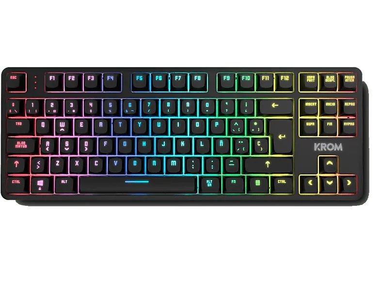 Teclado gaming - Krom Kernel Pro, USB-C, Teclas iluminadas, Inalámbrico, Función anti-ghosting, Negro (imagen 1 de 3)