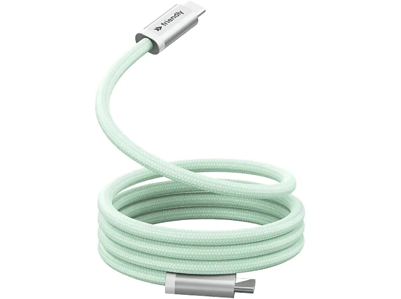 Cable de carga magnética - Friendly License FRCAB010, Tipo C, 60W, Verde