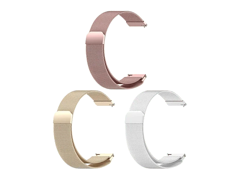 Correa - Friendly License Milanesa, Compatibilidad Universal, Acero inoxidable, Oro, Plata y Rosa