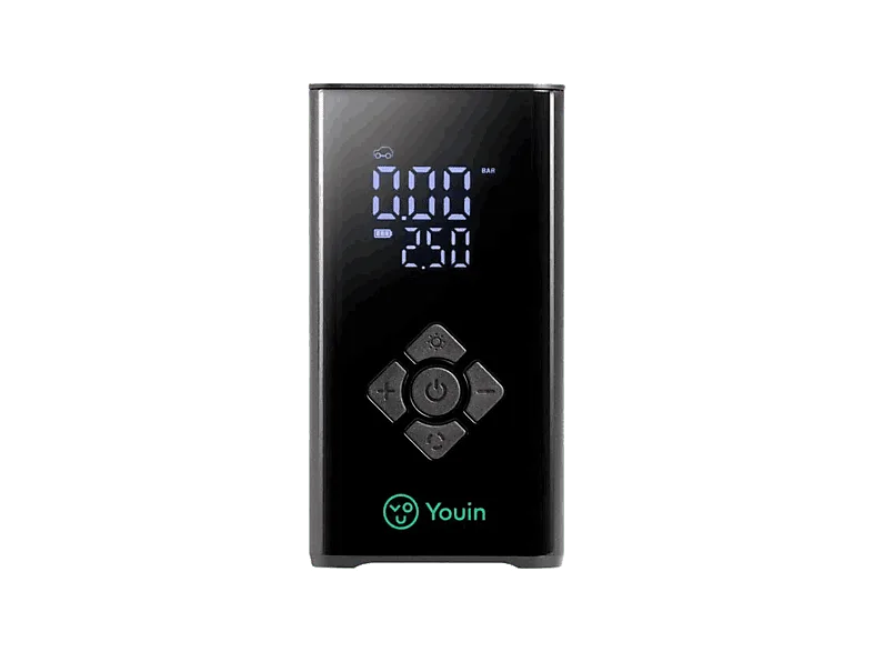 Compresor de aire eléctrico - Youin MA1022, Corriente alterna y batería 7,4 V, Negro