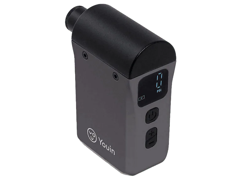Compresor de aire eléctrico - Youin MA1023 Ultracompacto, Corriente alterna y batería 7,4 V, Negro