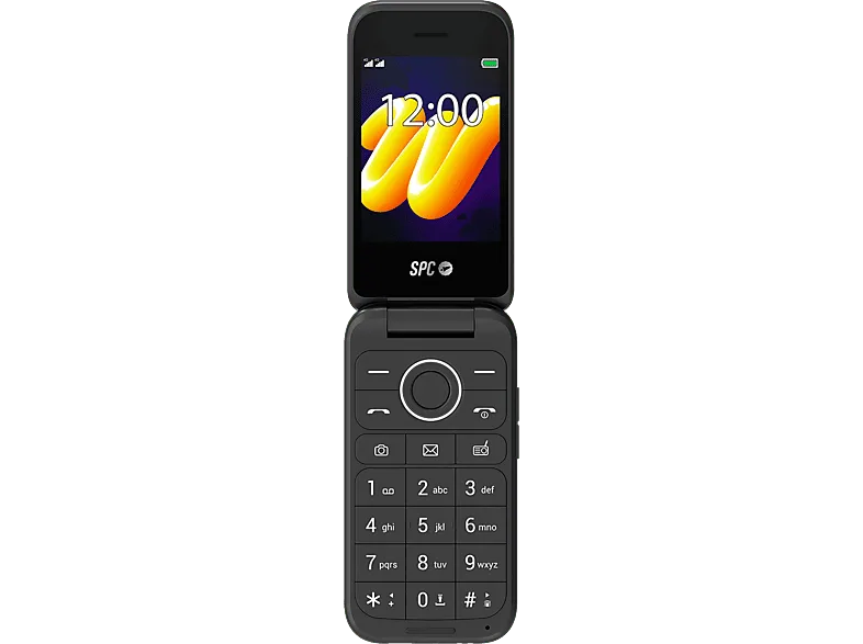 Móvil - SPC Wild, 48+128 MB, 1600 mAh, QVGA, Botón SOS, 4G, 240h Autonomía, Negro