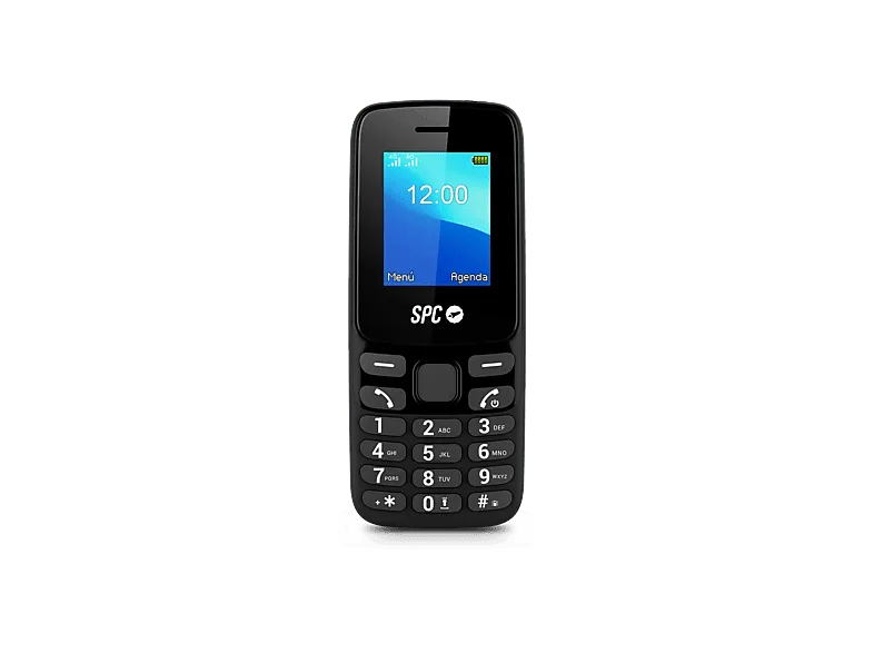 Móvil - SPC Telecom Talk 2, Negro, 128 MB, 1150 mAh, 9 Memorias Rápidas, 4G, Linterna, Cámara, Radio FM, Manos Libres, Vibración