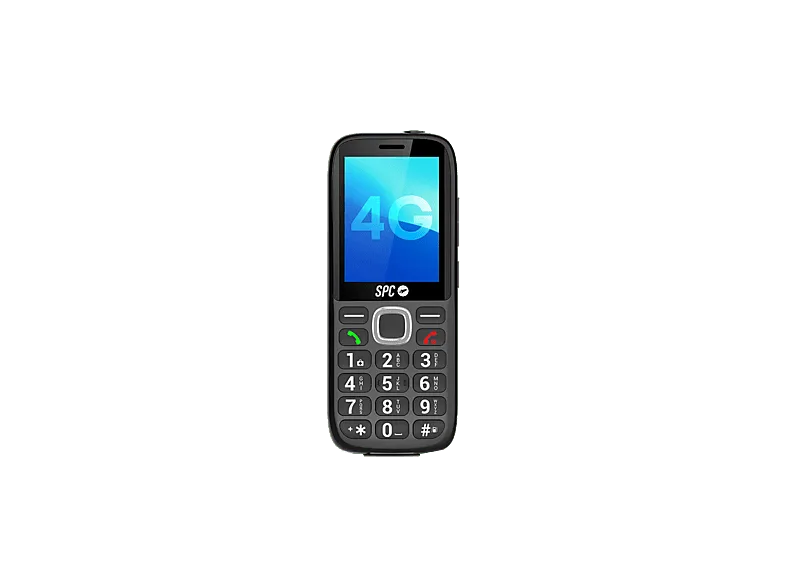 Móvil - SPC Fortune 2 Max, Negro, 48MB, 1250 mAh, Pantalla MAX de 2.4", Para Mayores, 4G, Botón SOS, Radio FM, 7 días Autonomía
