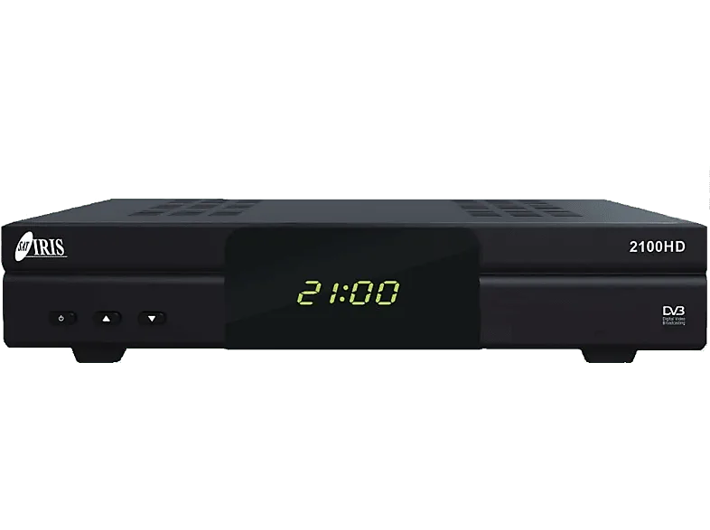 Receptor satélite - Iris 2100HD, FullHD, Conexión HDMI 1.4, RCA, USB 2.0, WiFi incorporado, Negro