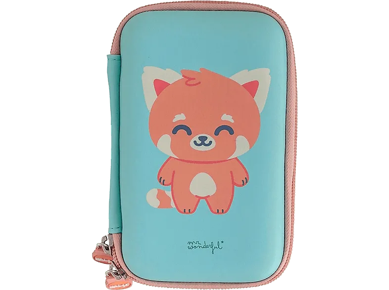 Funda disco duro - Mr. Wonderful Panda rojo, Para externo 2.5", Resistente, Multicolor