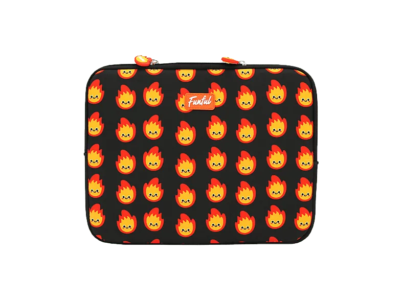 Funda portátil - Wondee FLLAP004, Compatible con PC hasta 12", Resistente, Cierre Cremallera, Negro