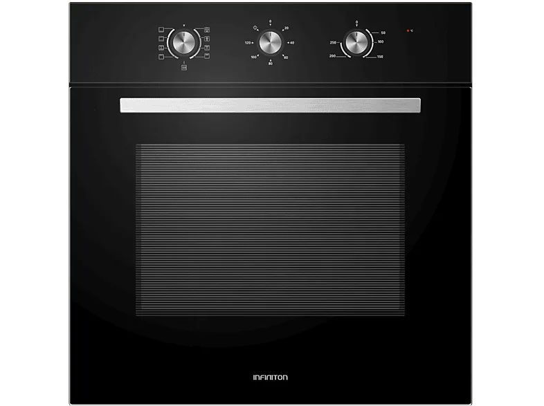 Horno - Infiniton M658BK, Multifunción, 65 l, 59.5 cm Ancho, 3000 W, Integrable, Cristal Negro