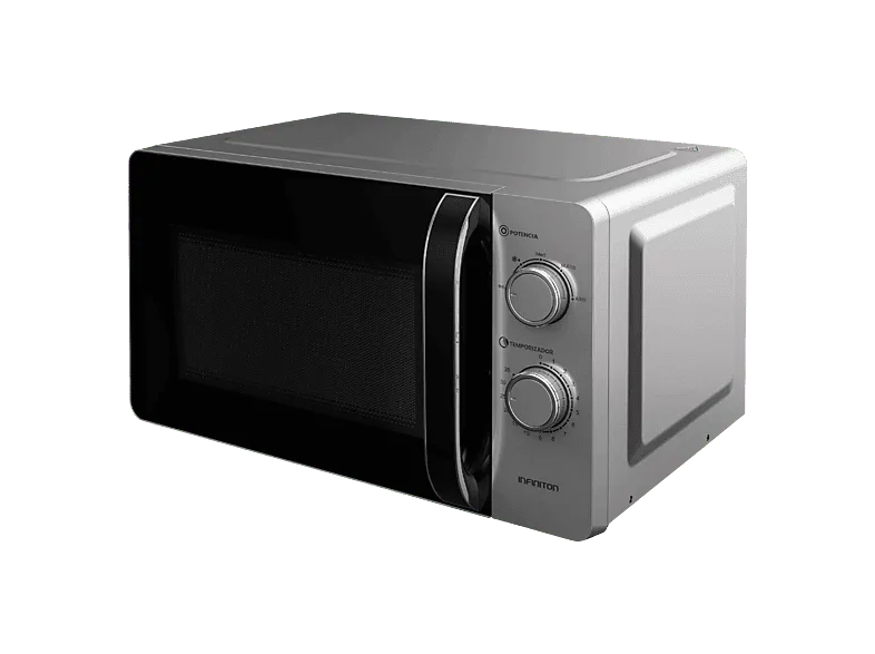 Microondas - Infiniton MW-HS2070, 1150 W, 5 Niveles de Potencia, 20 l, Función Descongelación, Plata