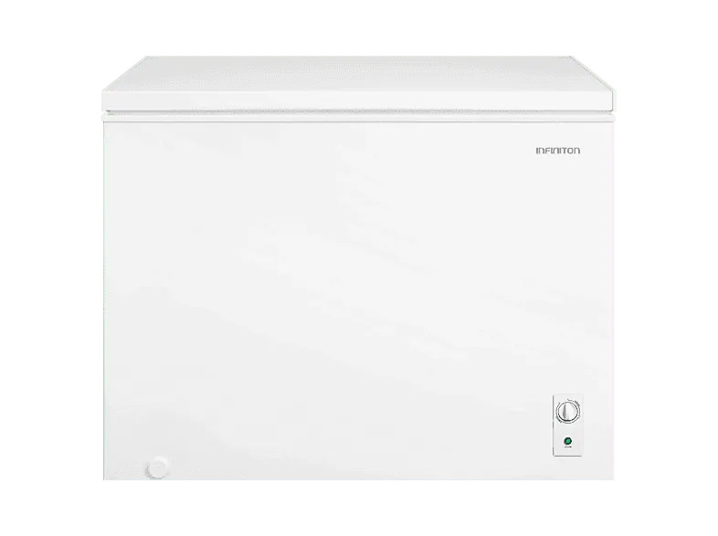 Congelador horizontal - Infiniton CH-30H85BEH, 293 l, 84.4 cm Alto, Compresor Silent design, Tecnología Dual System, Control Mecánico, Blanco