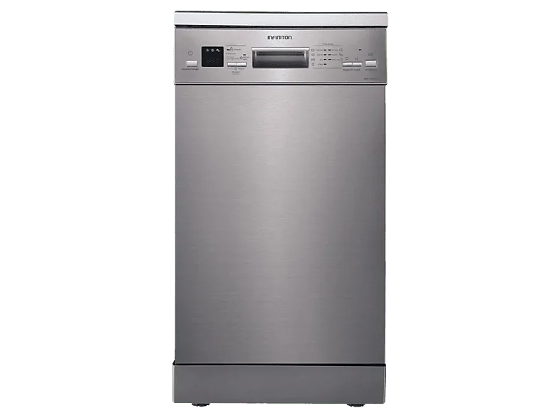 Lavavajillas compacto - Infiniton DIW-4513XD3, 10 Servicios, 7 Programas, 44.8 cm Ancho, Auto-Open, Inox
