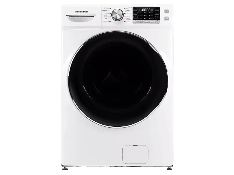 Lavadora carga frontal - Infiniton WM-H180DBM, 18 kg, 1000 rpm, 12 programas, Vapor Care, Tambor Rubik design, Blanco (imagen 1 de 3)