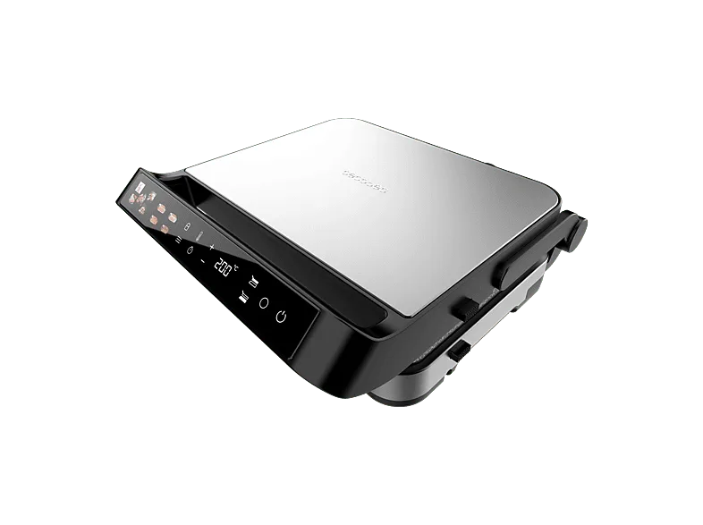 Grill - Cecotec Rock'nGrill 2000 PerfectCook, 2000W con sonda, Control táctil LED, 7 Programas, RockStone extraíble lavavajillas, 80-230 ºC, Negro (imagen 1 de 3)