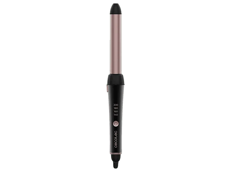 Rizador - Cecotec SurfCare 3200 TwistWaves, Cabezal 32 mm, Codo 90°, Cerámica, Temperatura 140-200 ºC, Cable 360°, Incluye guante térmico, Negro