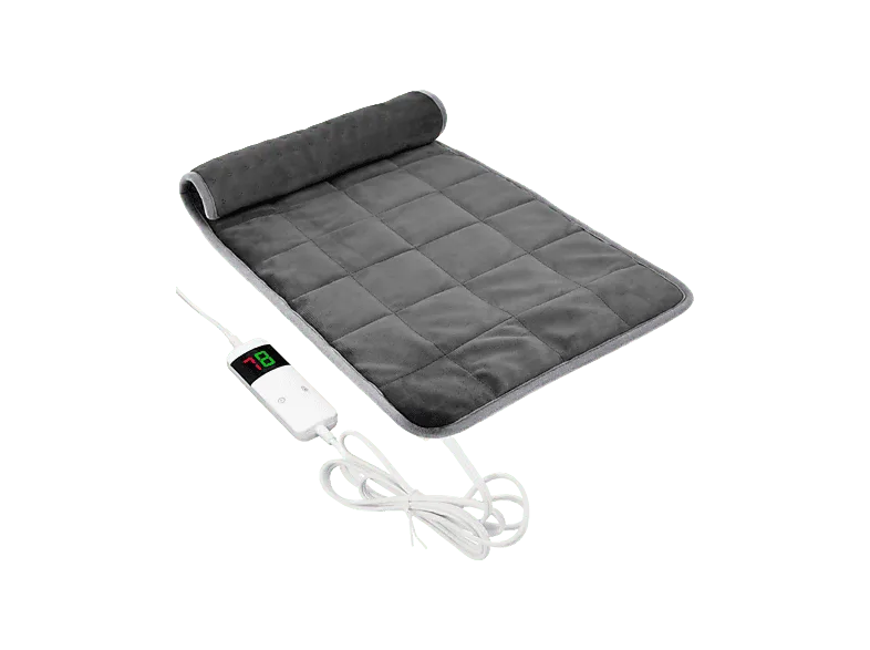 Manta eléctrica - Cecotec HeatConfort Weighted 180 X 200 cm, con peso 9 kg, 10 niveles de temperatura, Temporizador, Gris