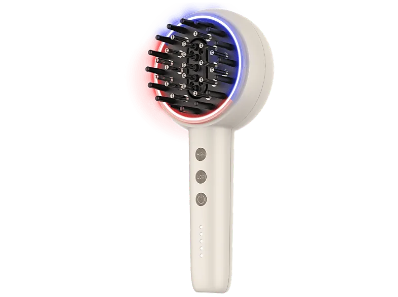 Cepillo alisador - Cecotec HairCare Revitalize TotalCare, LED Roja y Azul, 70min, Blanco