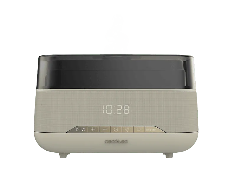 Humidificador - Cecotec PureAroma 1300 Hydra Speaker, 300 ml, Pantalla LED, Altavoz Bluetooth, Temporizador 5 h, 3 modos, 7 colores Multicolor