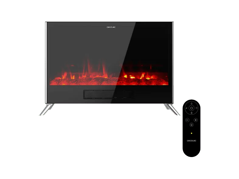Chimenea eléctrica - Cecotec ReadyWarm 7500 3in1 Total Flames, 2000W, Tecnología cerámica, Convección, 2 modos, Mando a distancia, Efecto llama, Negro (imagen 1 de 3)