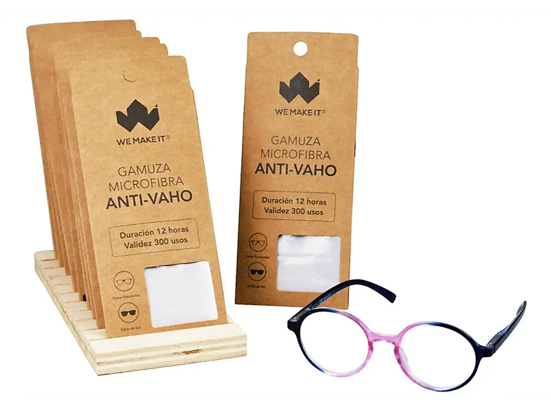 Gamuza - We Make It Anti-Vaho, Para gafas, 300 usos, Blanco